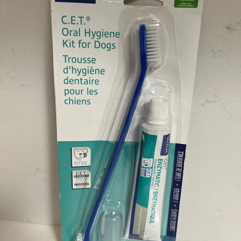 NEW C.E.T. Enzymatic toothpaste ckn flavor Dog toothpaste includes toothbrush